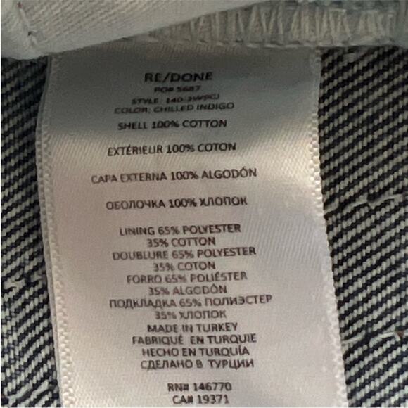 RE/DONE 90s Comfy  Jeans In Chilled Indigo Blue Size 30 - Picture 10 of 15